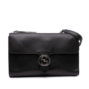 Gucci Medium Leather Dollar Interlocking G Crossbody