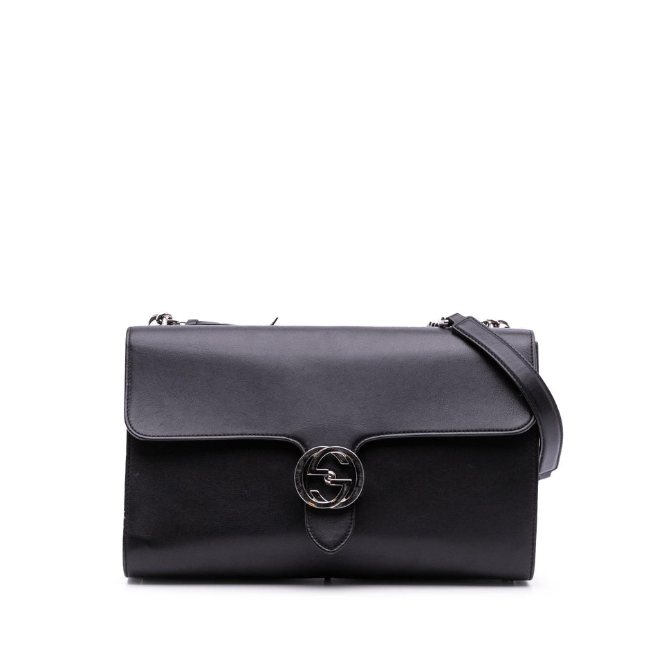 Gucci Medium Leather Dollar Interlocking G Crossbody