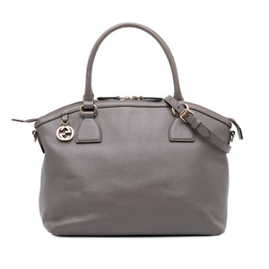 Gucci Medium Leather GG Charm Dome Satchel