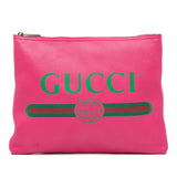 Gucci Medium Leather Logo Portfolio Clutch