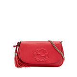 Gucci Medium Leather Soho Chain Flap Crossbody