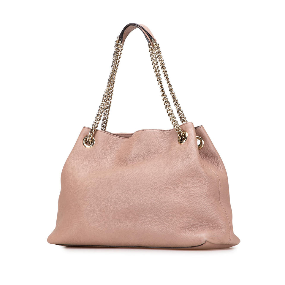 Gucci Medium Leather Soho Chain Tote