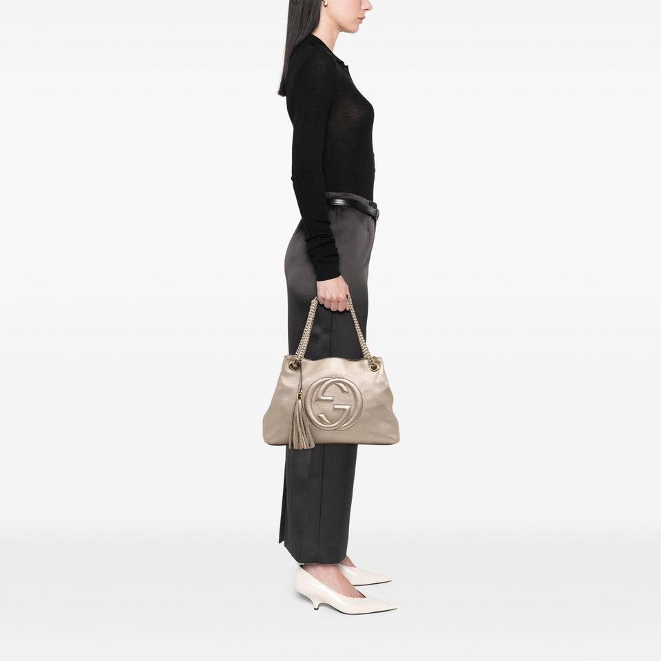 Gucci Medium Leather Soho Chain Tote