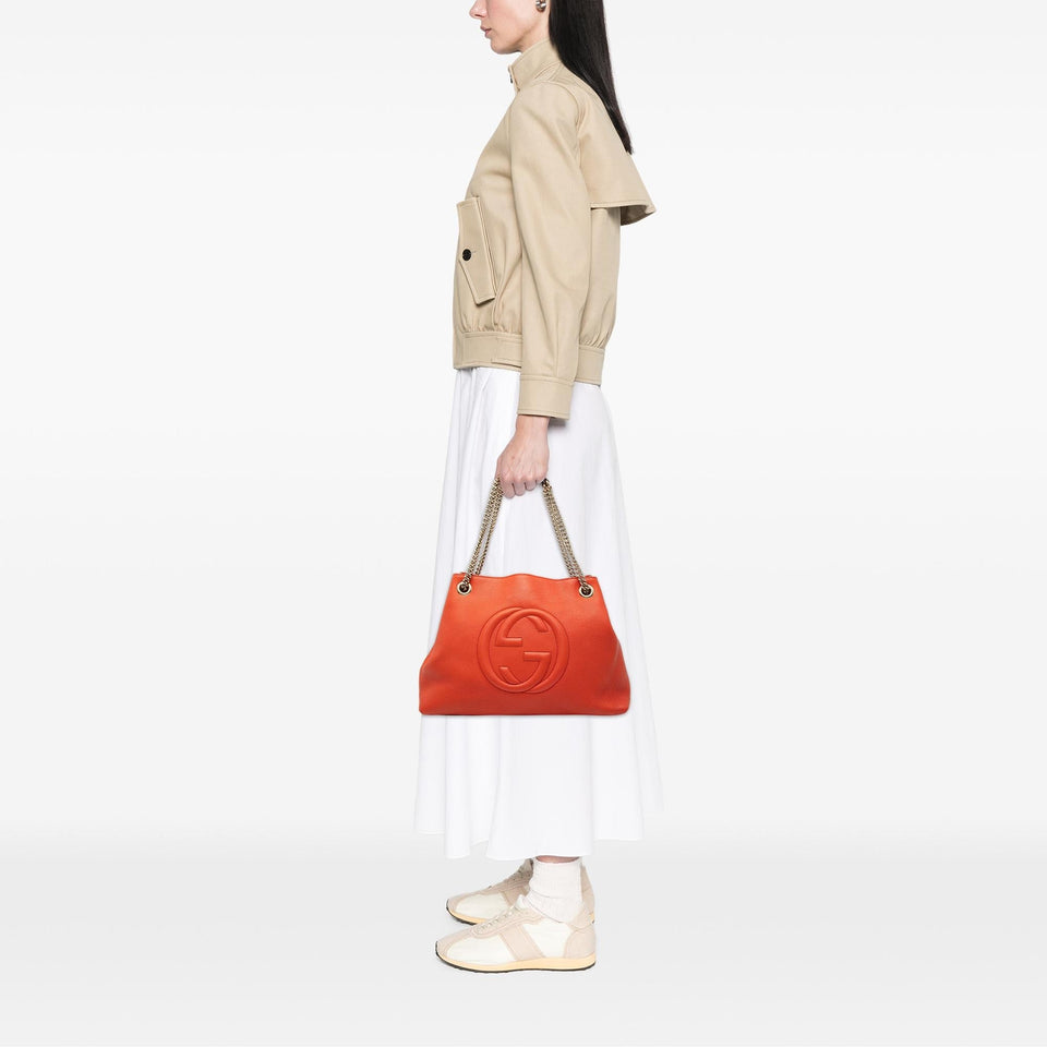 Gucci Medium Leather Soho Chain Tote