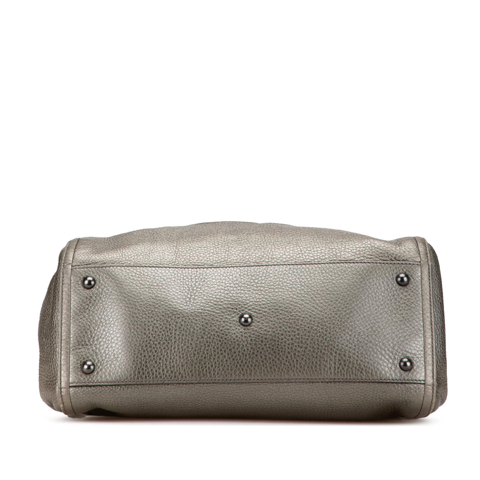 Gucci Medium Metallic Leather Soho Cellarius Tote