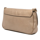Gucci Medium Metallic Leather Soho Chain Flap Crossbody