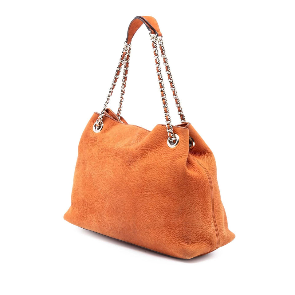 Gucci Medium Nubuck Leather Soho Chain Tote