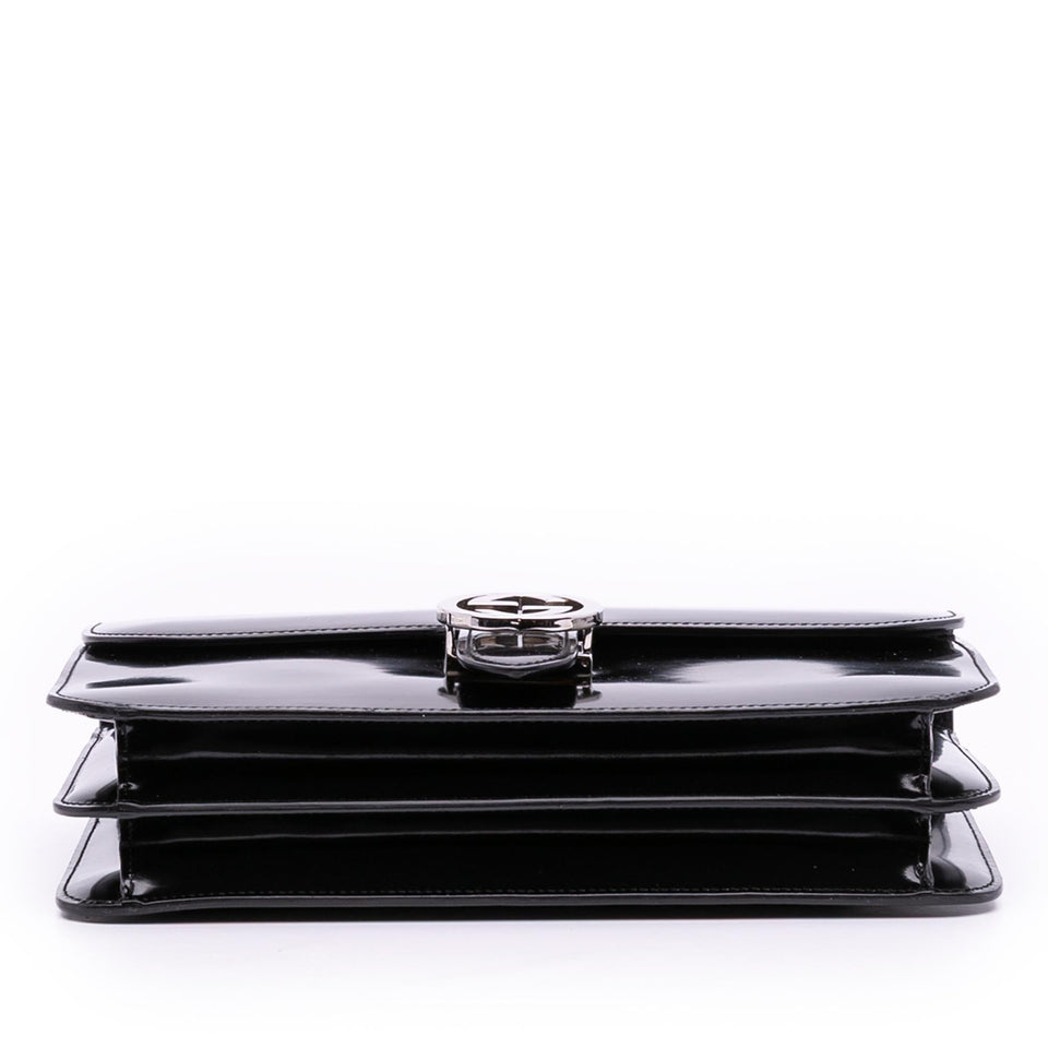 Gucci Medium Patent Dollar Interlocking G Crossbody