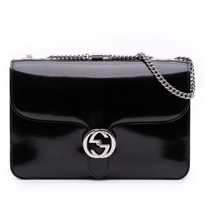 Gucci Medium Patent Dollar Interlocking G Crossbody