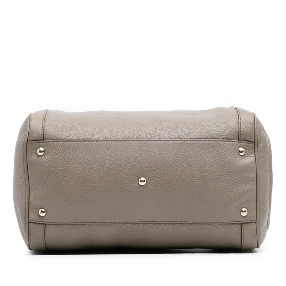 Gucci Medium Pebbled Calfskin Soho Boston Bag