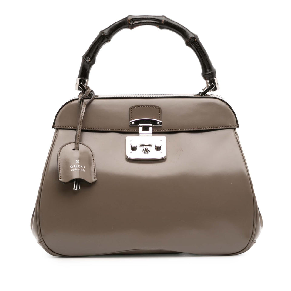 Gucci Medium Smooth Calfskin Bamboo Lady Lock Handbag