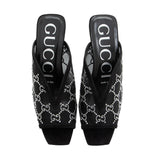 Gucci Mesh Crystal GG Mules - Size 7.5 / 37.5