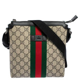 Gucci GG Supreme Canvas Web Flat Messenger Bag