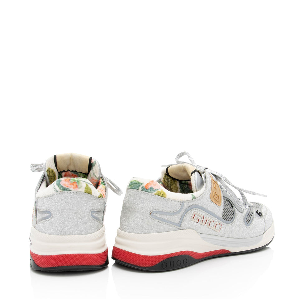Gucci Metallic Calfskin Ultrapace Sneakers - Size 10.5 / 40.5