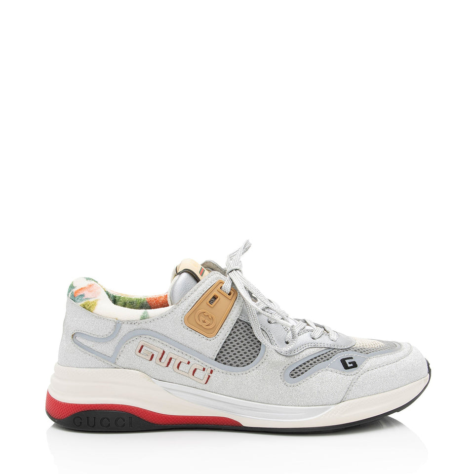 Gucci Metallic Calfskin Ultrapace Sneakers - Size 10.5 / 40.5