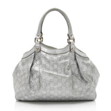 Gucci Metallic Guccissima Leather Sukey Medium Tote
