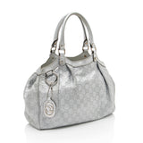 Gucci Metallic Guccissima Leather Sukey Medium Tote