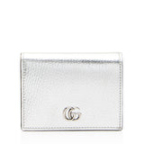 Gucci Metallic Leather GG Marmont Card Case