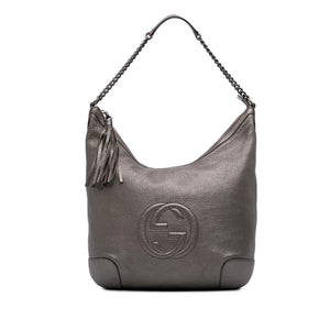 Gucci Metallic Leather Soho Shoulder Bag