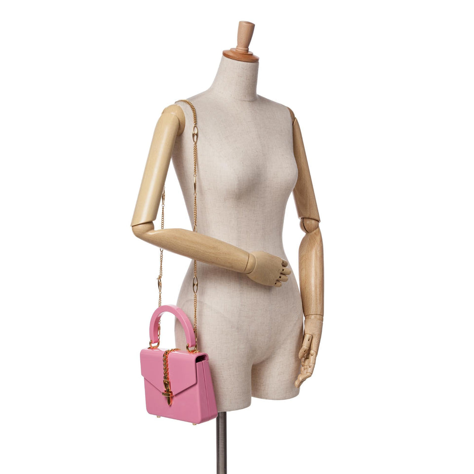 Gucci Mini Acrylic Sylvie 1969 Top Handle Bag