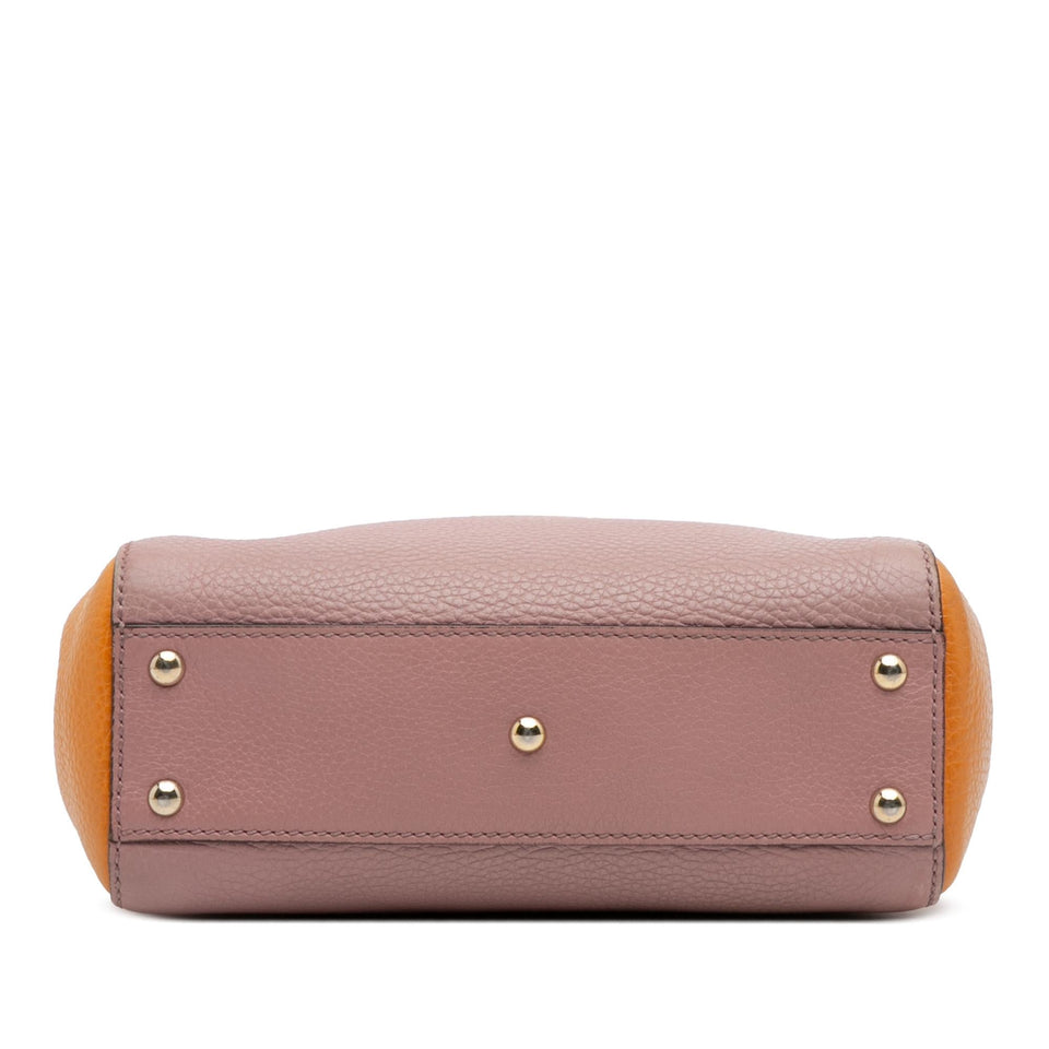 Gucci Mini Bicolor Calfskin Bamboo Shopper Satchel
