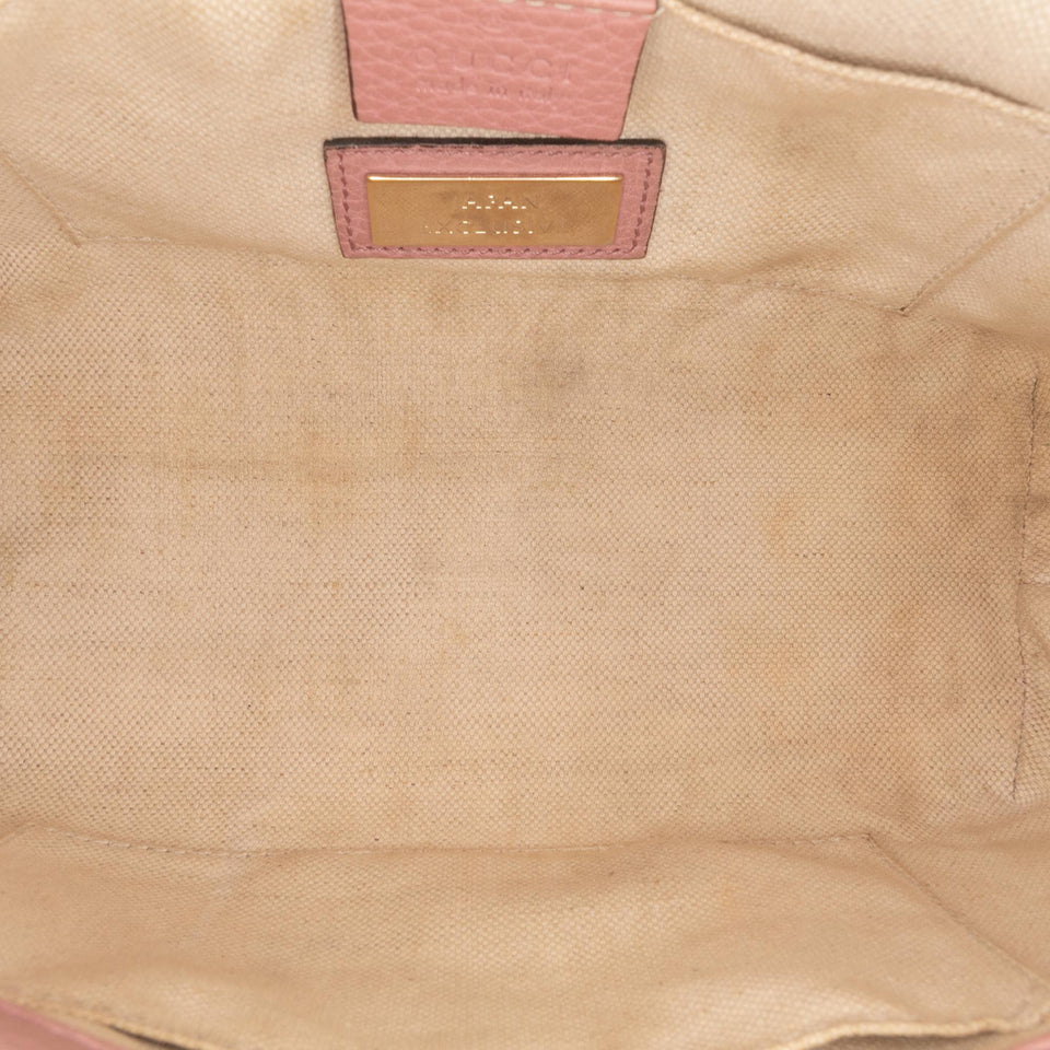 Gucci Mini Bicolor Calfskin Bamboo Shopper Satchel