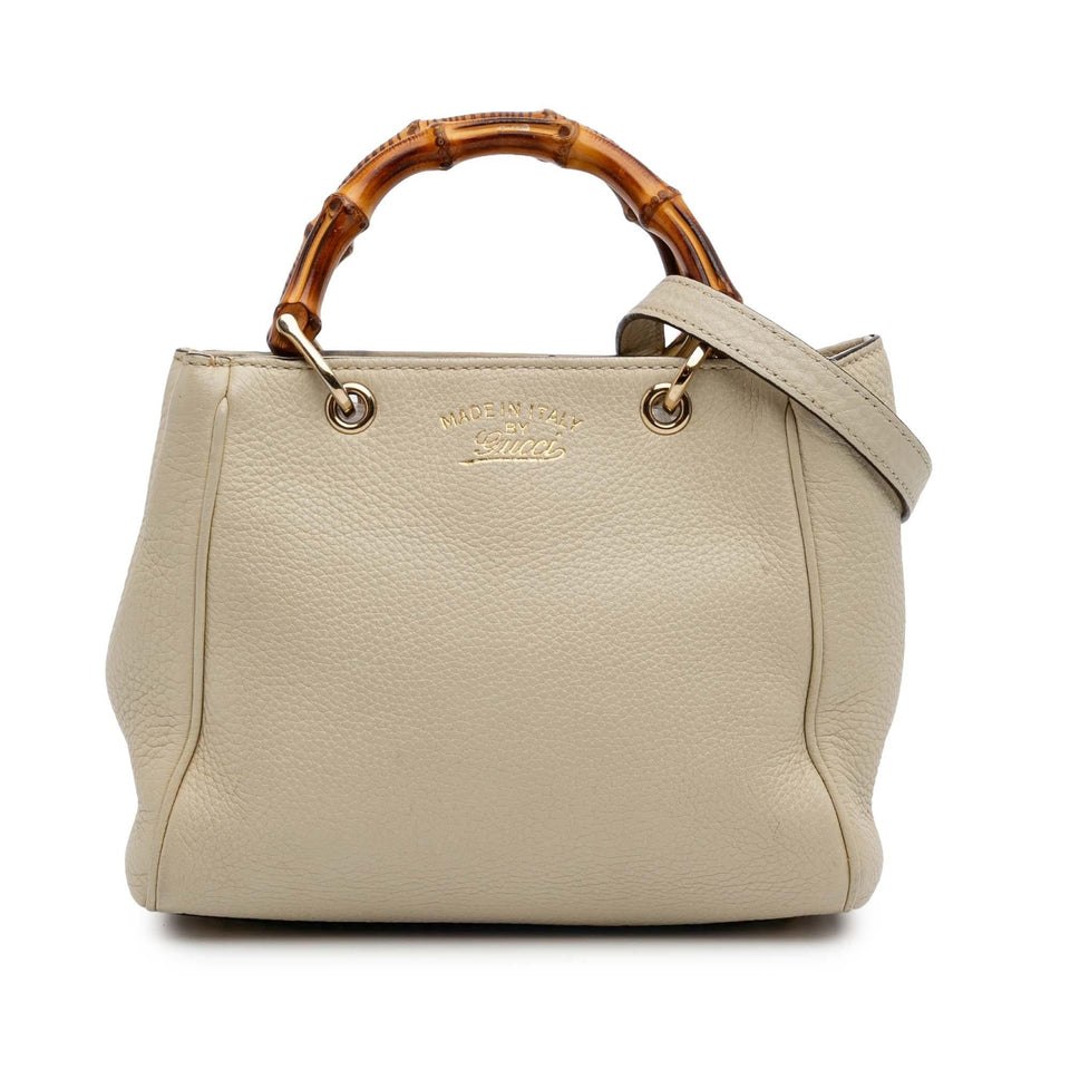 Gucci Mini Calfskin Bamboo Shopper Satchel