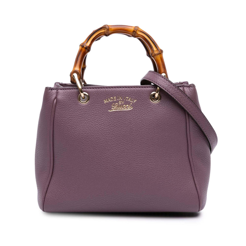 Gucci Mini Calfskin Bamboo Shopper Satchel