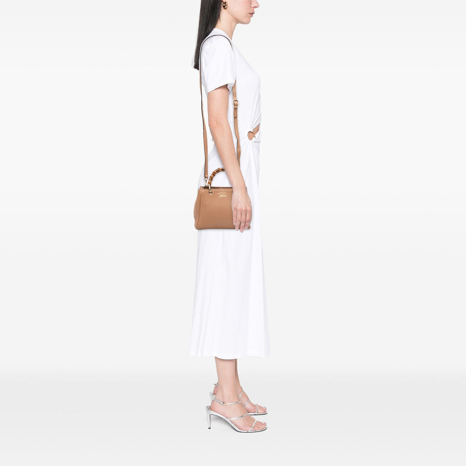Gucci Mini Calfskin Bamboo Shopper Satchel