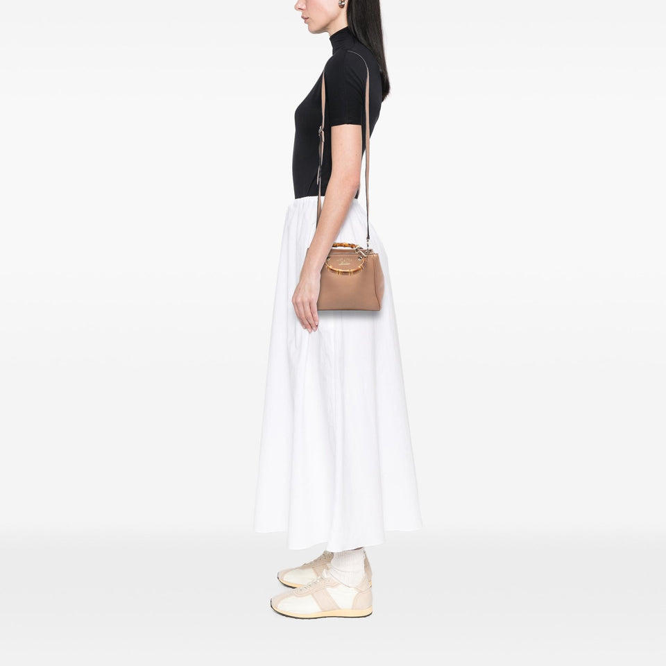 Gucci Mini Calfskin Bamboo Shopper Satchel