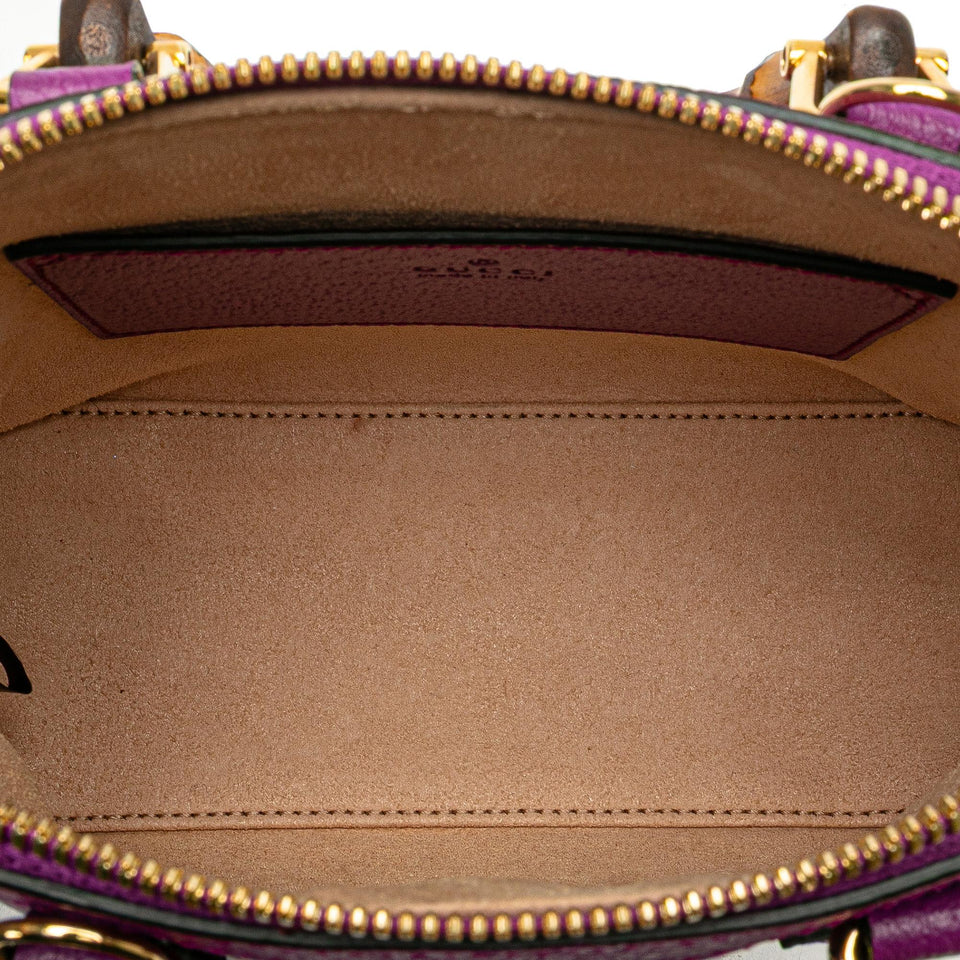 Gucci Mini Dollar Calfskin Bamboo Diana Dome Satchel