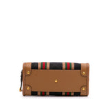 Gucci Mini GG Canvas Web Bauletto Top Handle Bag