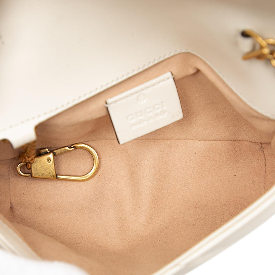 Gucci Mini GG Marmont Matelasse Leather Flap Crossbody