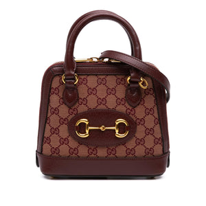 Gucci Mini GG Supreme Horsebit 1955 Top Handle Bag