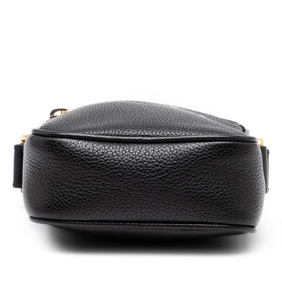 Gucci Mini Grained Calfskin Logo Crossbody