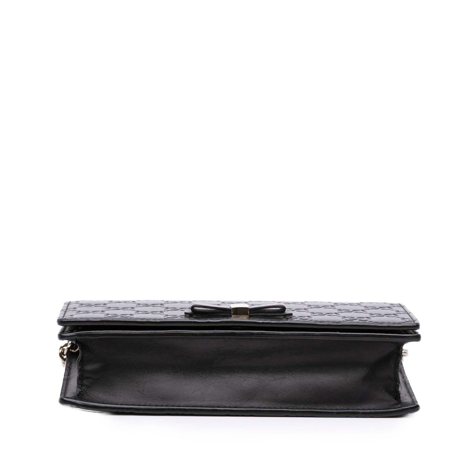 Gucci Mini Guccissima Bow Signature Wallet On Chain