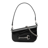 Gucci Mini Leather Asymmetric Horsebit 1955 Satchel