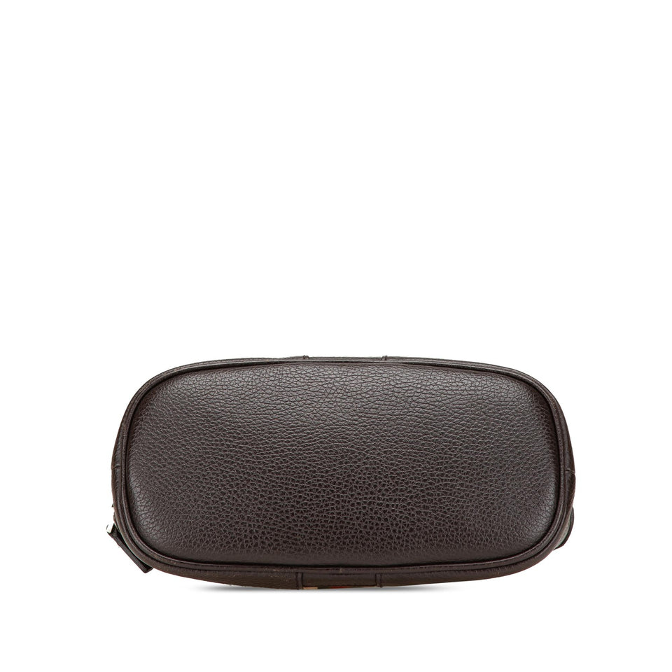 Gucci Mini Leather Web Dome Satchel