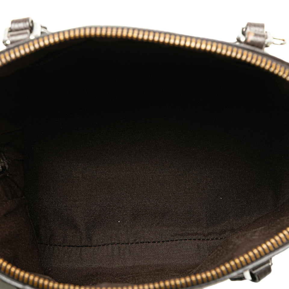Gucci Mini Leather Web Dome Satchel