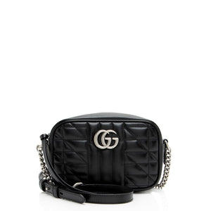 Gucci Mixed Matelasse Leather GG Marmont Aria Mini Camera Bag