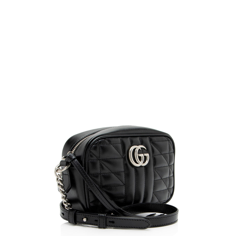 Gucci Mixed Matelasse Leather GG Marmont Aria Mini Camera Bag