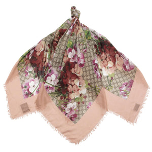 Gucci Modal Silk GG Blooms 140cm Shawl