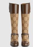 Gucci KNEE HIGH BOOT WITH HARNESS