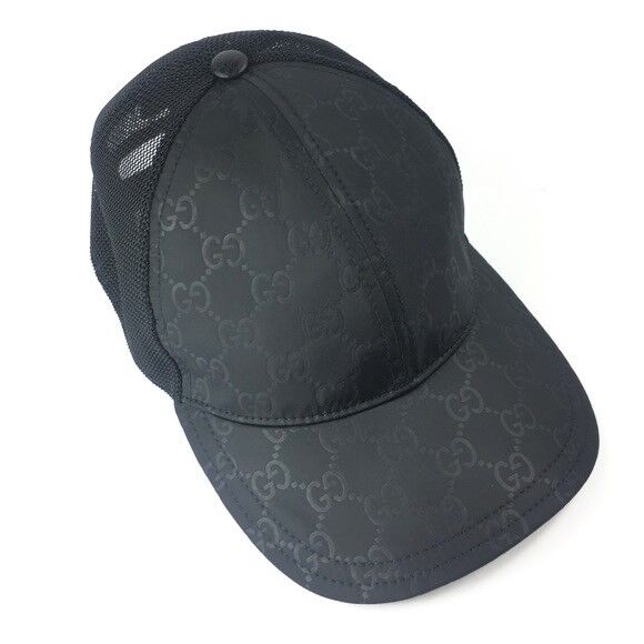 Gucci GG MONOGRAM NYLON MESH BASEBALL CAP