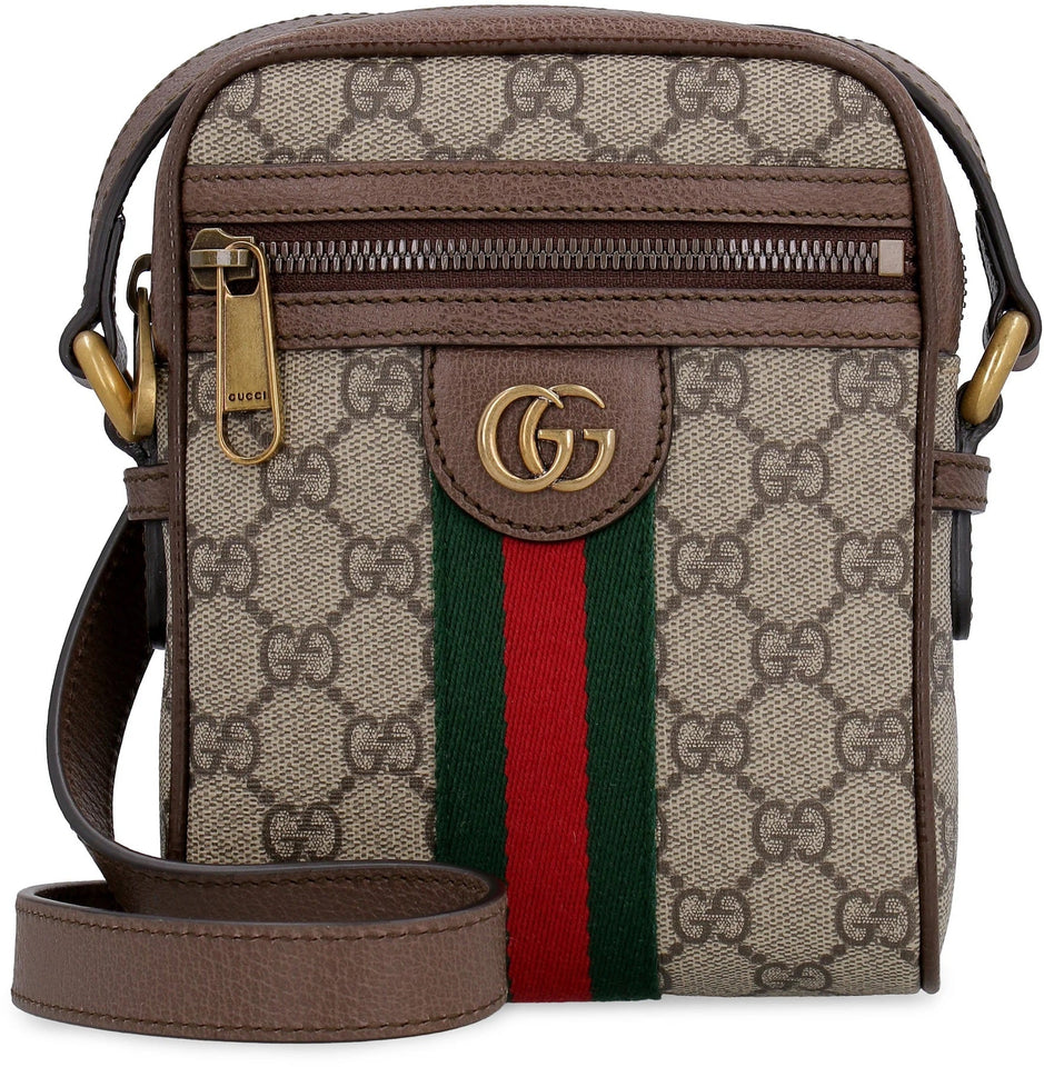 Gucci GG SUPREME CANVAS WEB OPHIDIA MINI CROSSBODY BAG