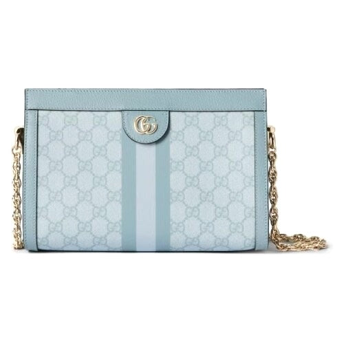 Gucci GG SUPREME OPHIDIA SMALL SHOULDER CHAIN BAG IN BLUE HOTSELL