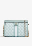 Gucci GG SUPREME OPHIDIA SMALL SHOULDER CHAIN BAG IN BLUE HOTSELL