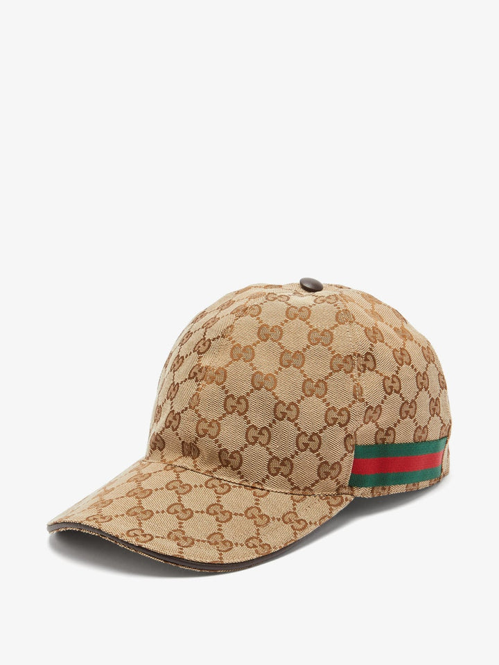 Gucci GG SUPREME WEB STRIPES BASEBALL HAT