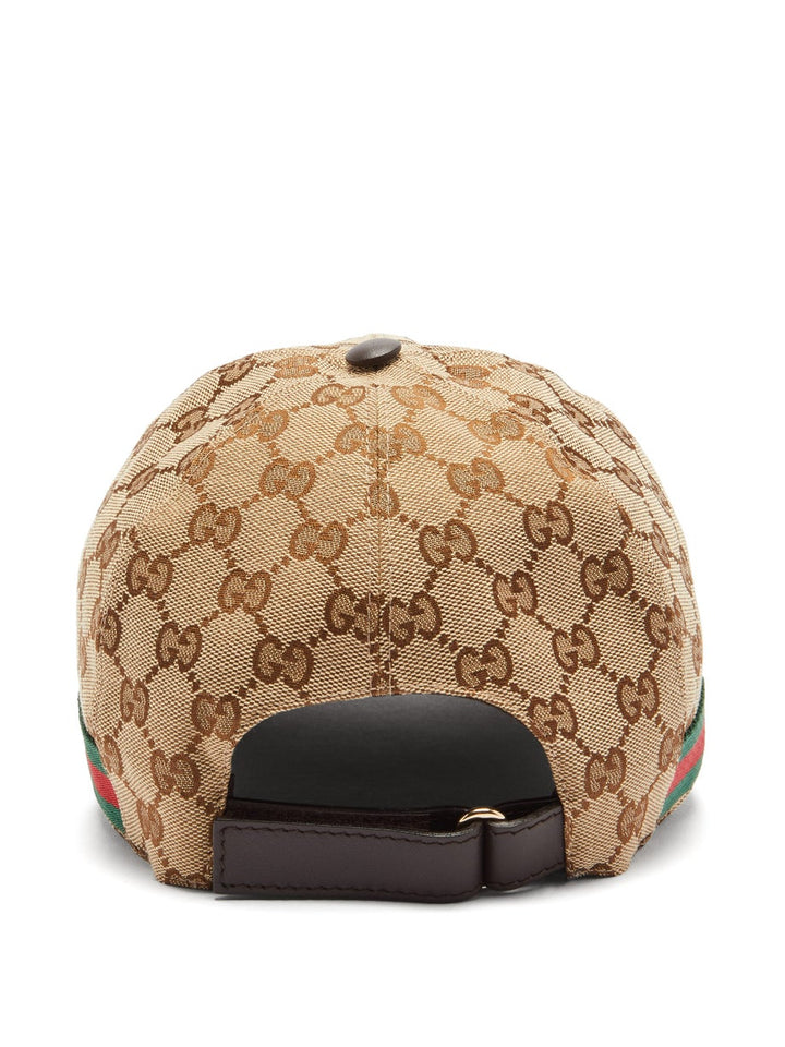 Gucci GG SUPREME WEB STRIPES BASEBALL HAT