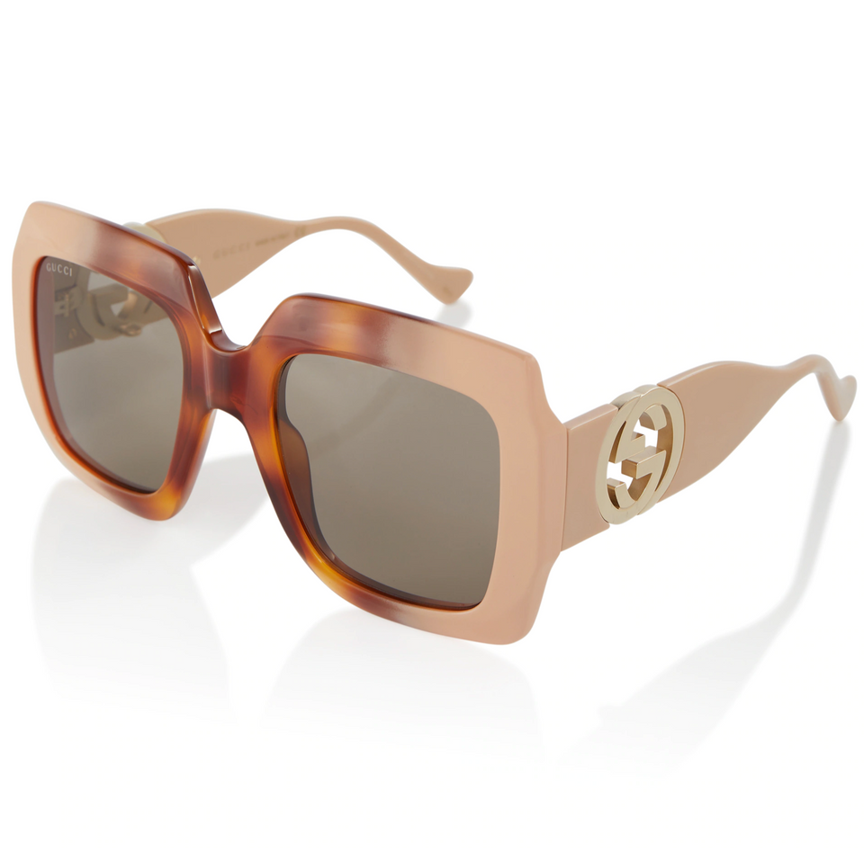 Gucci Chain-trimmed Square Oversized Sunglasses